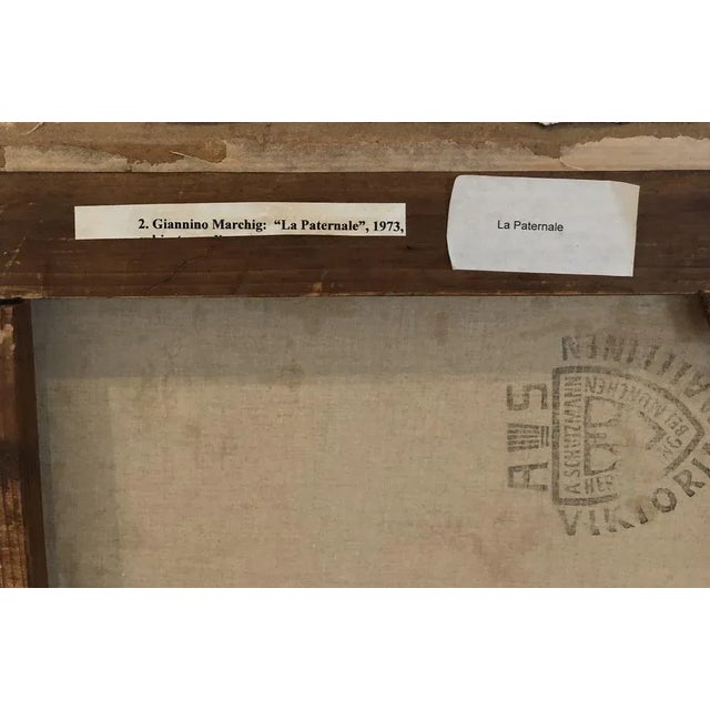 Giannino Marchig, La Paternale, 1973, Oil on Canvas For Sale - Image 11 of 12