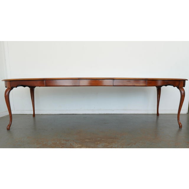 Vintage Baker Furniture French Provincial Extension Dining Table For Sale - Image 11 of 17