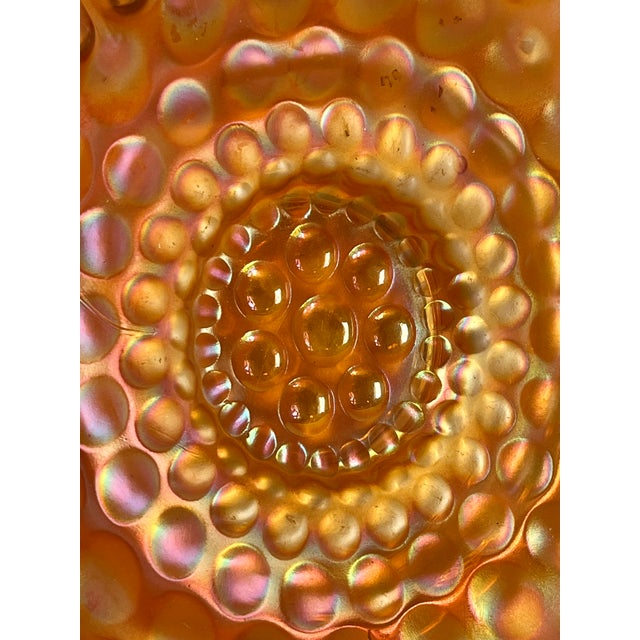 Fenton Art Glass Company Vintage Fenton Carnival Glass Marigold Candy Dish/ Bowl For Sale - Image 4 of 4