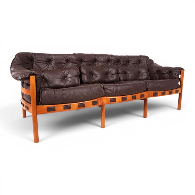 3-Seater Leather Sofa by Sven Ellekaer for Coja, 1960 For Sale - Image 11 of 13