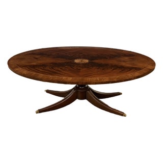 Georgian Oval Mahogany Cocktail Table by Leighton Hall - Showroom Sample For Sale