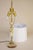 1930s French Art Deco Neoclassic Green Banded Onyx Marble Bronze/Brass Table Lamp For Sale - Image 10 of 10