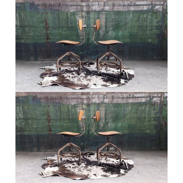 Vintage Adjustable Mid Century Bentwood and Metal Chairs, 1960's - A Pair For Sale - Image 11 of 12