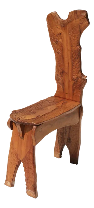 1930s Carved Folk Art Chair