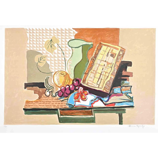Rosario Mazzella, Still Life, Original Lithograph, 1970s For Sale