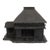 Antique Japanese Cast Iron House Lantern Oil Lamp 4-Door Signed Kyojiro For Sale