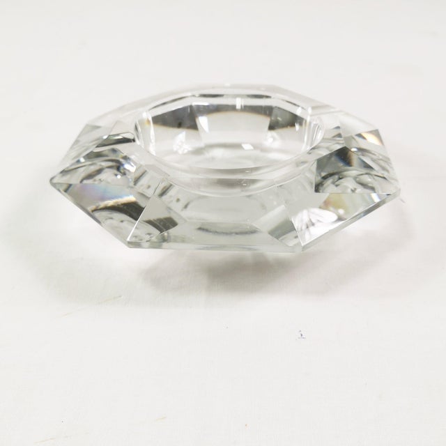 Large Vintage Crystal Ashtray from Val Saint Lambert, 1960s For Sale - Image 9 of 10