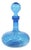 Mid Century Empoli Art Glass Bottle Diamond Cut Optic C. 1960's For Sale