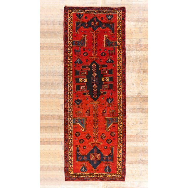 Late 19th Century Persian Shiraz Rug Runner, 04'10 X 13'08 For Sale - Image 10 of 10