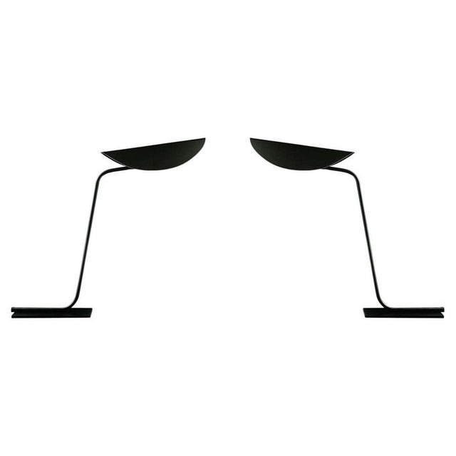 Anodic Bronze & Black Plume Table Lamps by Christophe Pillet for Oluce, Set of 2 For Sale - Image 14 of 14