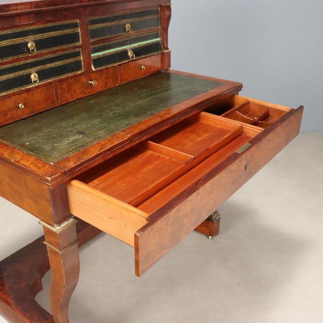 Napoleon III Desk in Mahogany For Sale - Image 10 of 14
