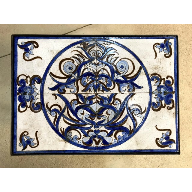 Italian Ceramic & Steel Side Tables or Nightstands, 1970s, Set of 2 For Sale - Image 15 of 18