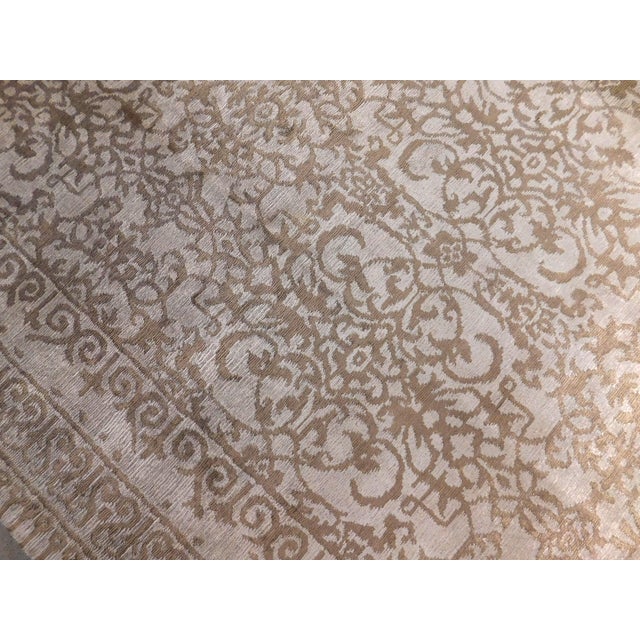 Hand Knotted Bamboo Silk Rug. 8'1"x 10'1" For Sale - Image 9 of 18