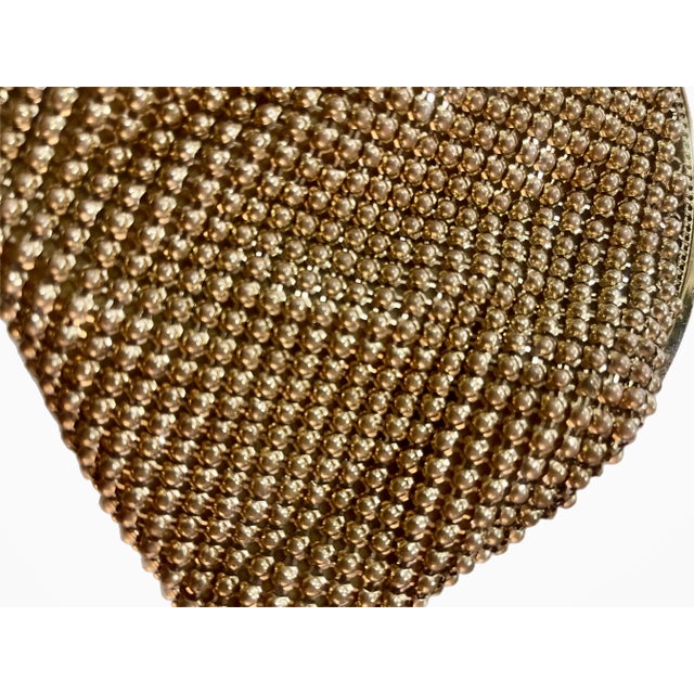 1920s Whiting & Davis Gold Beaded Bag With Mesh Wristlet For Sale - Image 10 of 12