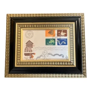 Contemporary Original Judy Henn Abstract Ink Drawing/Collage “First Day Alone in Nature “ Framed