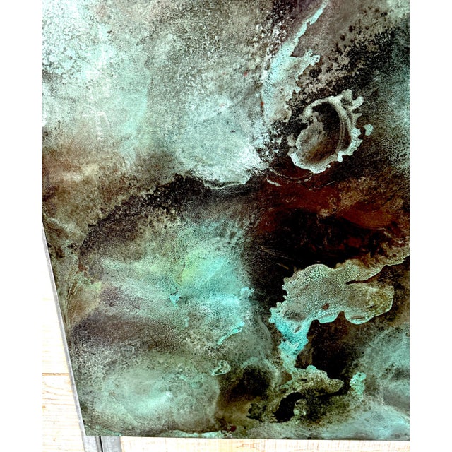 Treloar, Shallow Water, Verdigris-Patinated Copper Panel, No. 3000/c, 36" x 44" For Sale - Image 10 of 18