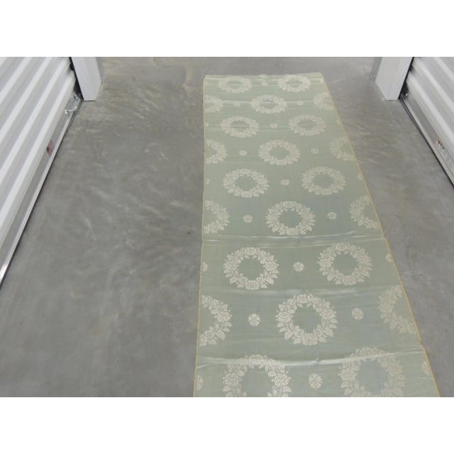 Antique Celadon Green Silk Woven Textile For Sale - Image 4 of 6