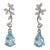 1.9ct Aquamarine Drop Earrings With Lab Grown Diamond Accents: Solid 14k Gold, A Pair For Sale
