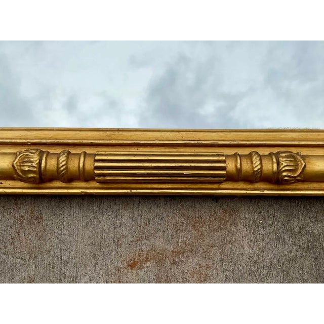 Early 19th Century American Classical Giltwood Overmantle Mirror, Attributed to Isaac L. Platt, Circa 1825 For Sale - Image 5 of 7