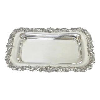 Vintage Sheffield Silver Co Victorian Silver Plated Footed Trinket Serving Dish For Sale