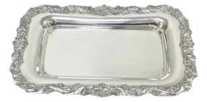 Vintage Sheffield Silver Co Victorian Silver Plated Footed Trinket Serving Dish
