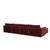 Willow Berry Red with Mauve Piping Modular 6-Piece Performance Velvet U Sectional For Sale - Image 4 of 6