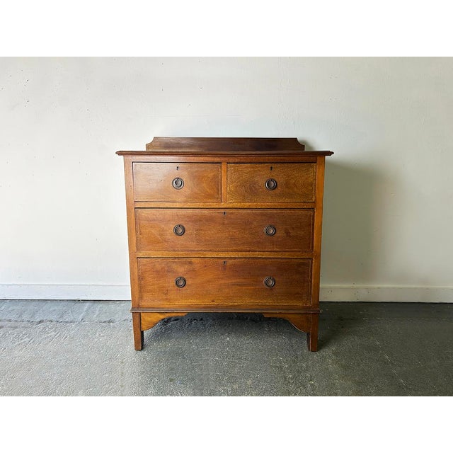 19th Century Edwardian Inlaid Mahogany Chest of Drawers, 1890s For Sale - Image 5 of 9