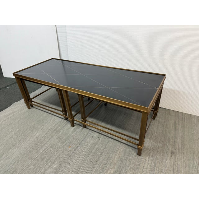 Early 21st Century Italian Vintage Nesting Coffee Table Set, Set of Three For Sale - Image 5 of 12