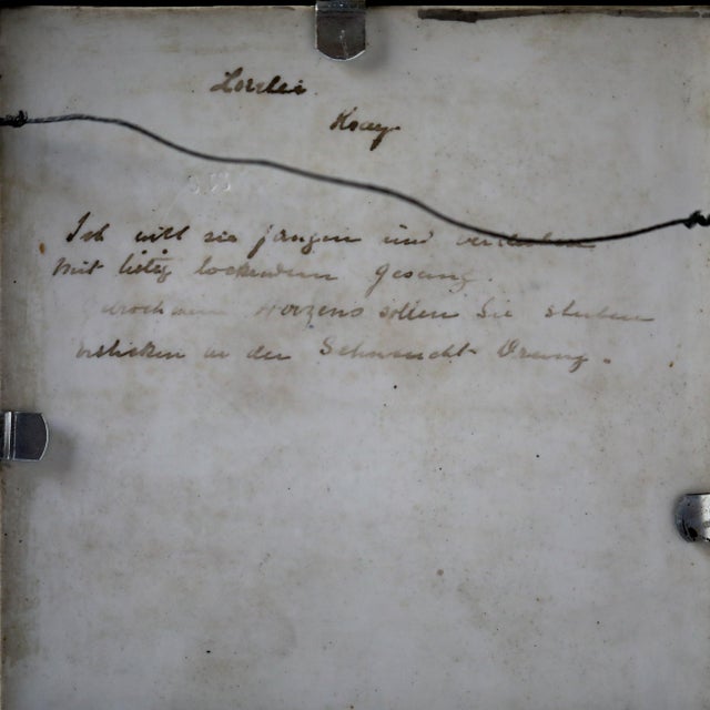 Late 19th Century Antique German KPM Style Hand-Painted Porcelain Plaque “Lorelei” After Wilhelm Kray For Sale - Image 5 of 6