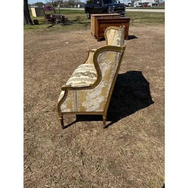 19th Century Fine French Louis XVI Giltwood Sofas or Settees For Sale - Image 10 of 17
