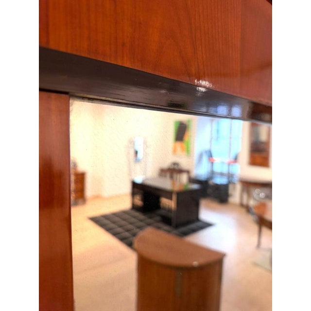 Biedermeier Wall Mirror in Ebonized Cherry Veneer, South Germany, 1820 For Sale - Image 14 of 18