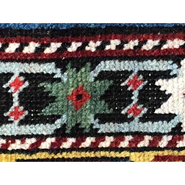 19th Century Yellow and Red Caucasian Talish Rug with Flower Pattern, 1890s For Sale - Image 15 of 17