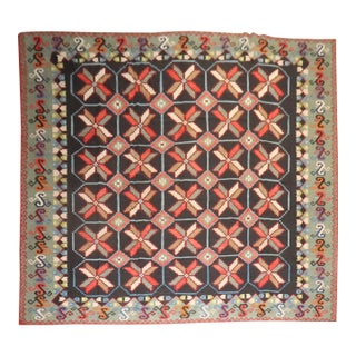 Early 20th Century Besserabian Large kilim - 11'9" x 13' For Sale