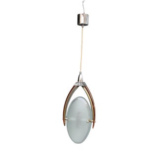 Minimalist Orange Pendant from Fontana Arte, 1960s For Sale