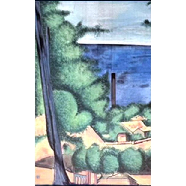1990s Vintage Landscape Painting in the Manner of Paul Cézanne For Sale - Image 5 of 5