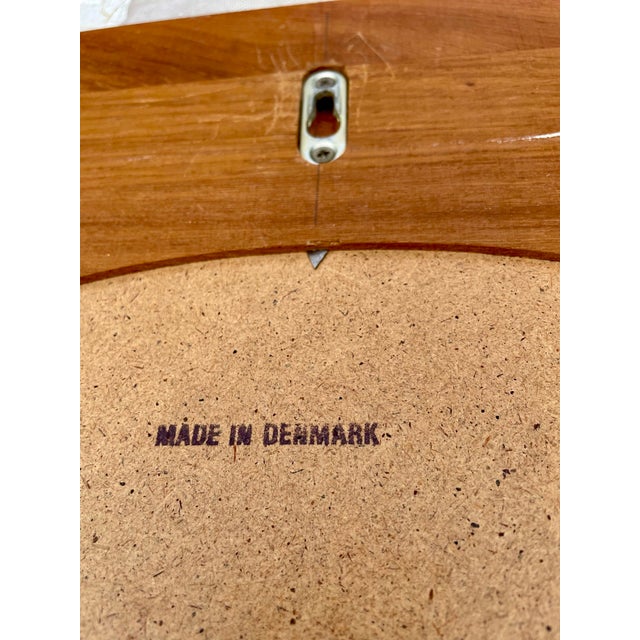 Danish Modern Teak Round Wall Mirror by Hadsten Træindustri — Scandinavian McM, 1970s For Sale In Seattle - Image 6 of 8