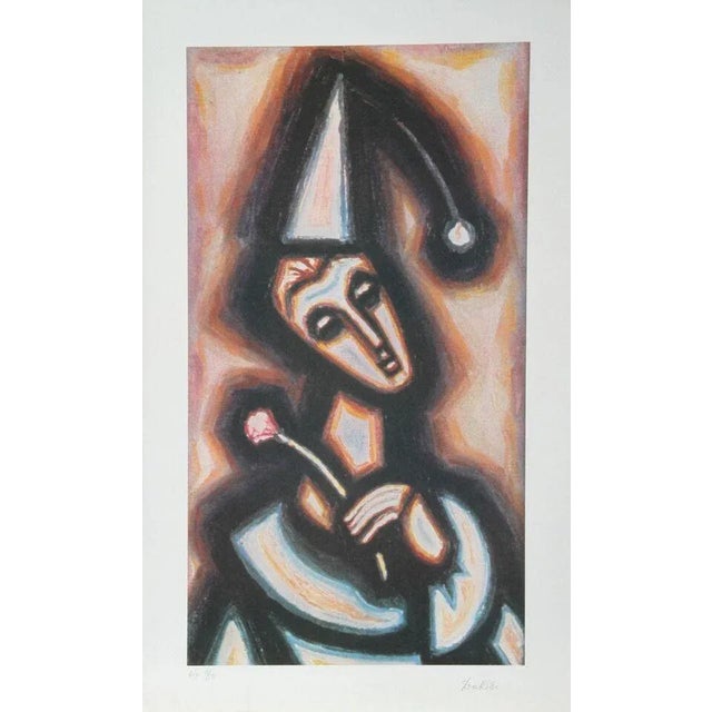 Samuel Ducshi, "The Jester," Lithograph For Sale
