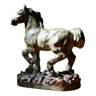 Ceramic Horse Sculpture by Knud Kyhn for Royal Copenhagen, 1960s For Sale