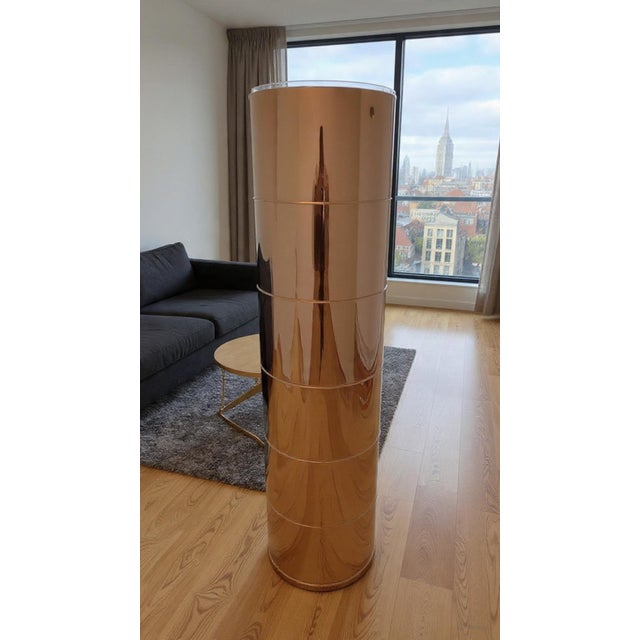 Vintage French Gold Lamp, 1970s For Sale - Image 3 of 10