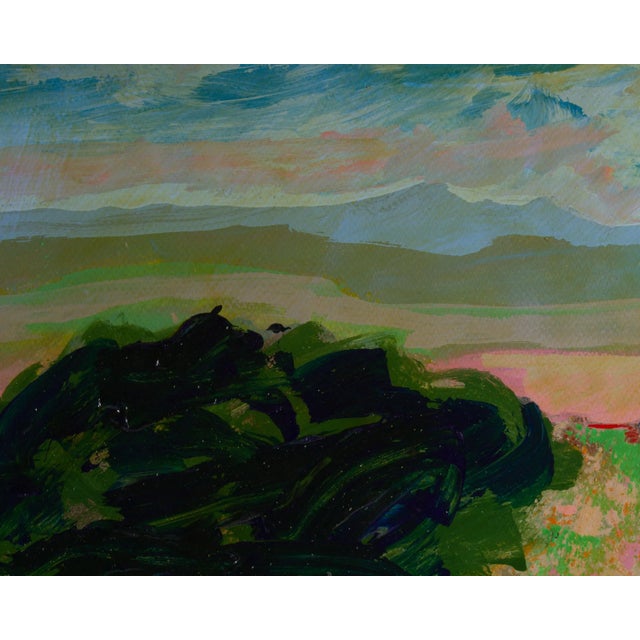 1980s 1980s “Bush Country” Abstract Landscape Acrylic Painting by Harry Hilson For Sale - Image 5 of 8