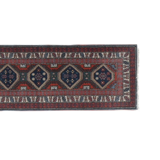 Mid-Century Modern 1960s Turkish Oushak Runner Rug 2'2" X 10'4" For Sale - Image 3 of 11