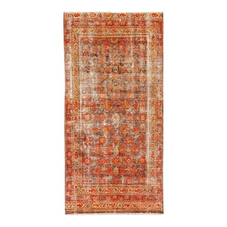 1960s Vintage Persian Distressed Handmade All-Over Red Wool Rug For Sale