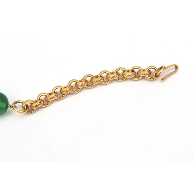 Signed Philippe Ferrandis Glass, Resin and Gold Plated Beaded Necklace French 90's For Sale - Image 9 of 11