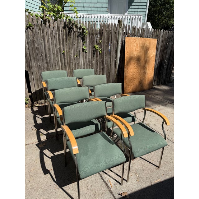 Set of 8 Geiger Breck Armchairs - Herman Miller / Modern Office Chairs For Sale In Boston - Image 6 of 12