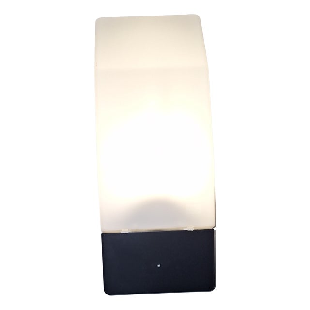Vintage Wall Lamp with White Plastic Shade, 1990s For Sale