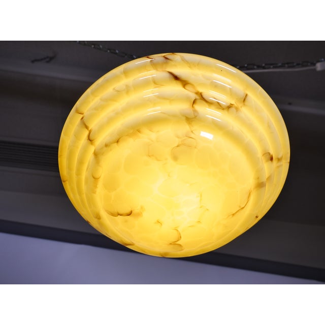 Art Deco Ceiling Lamp in Opal Glass, 1920s For Sale - Image 10 of 13