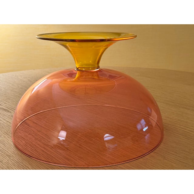 This colorful large Cuppone bowl is made in Italy of durable mouth-blown borosilicate glass. This eye-catching update of a...