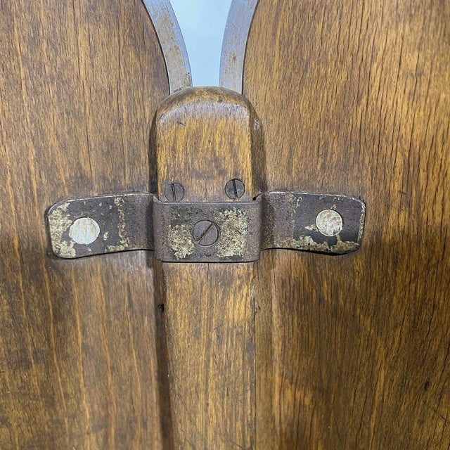 Three-Seat Cinema Bench in Wood and Poplar Plywood, 1950s For Sale - Image 18 of 18
