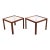 Pair Rosewood Glass-Top Side Tables by Jason Mobler Denmark For Sale