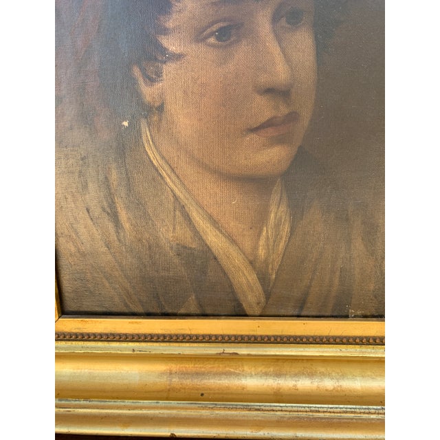 Early 20th Century Italian Portrait of a Boy in Giltwood Frame For Sale - Image 10 of 13